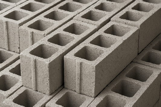 concrete hollow blocks with three holes