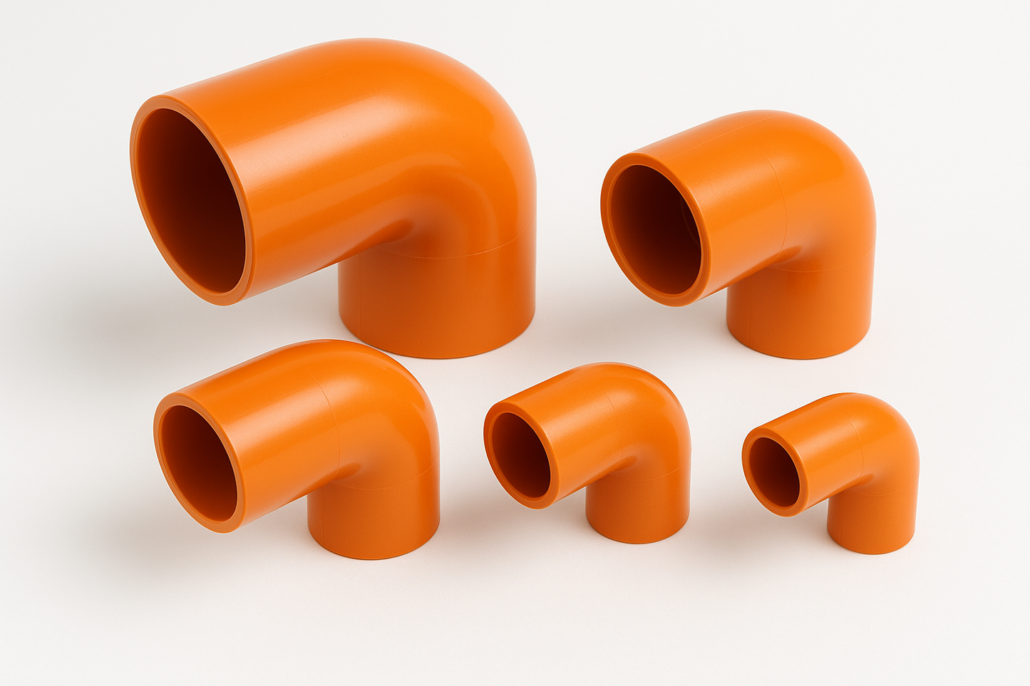ORANGE PVC ELBOWS